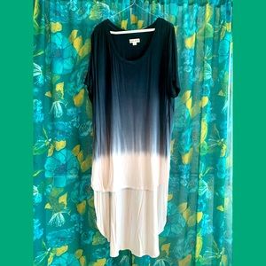 Ava & Viv Dip Dye Indigo High-Low Hem Tunic